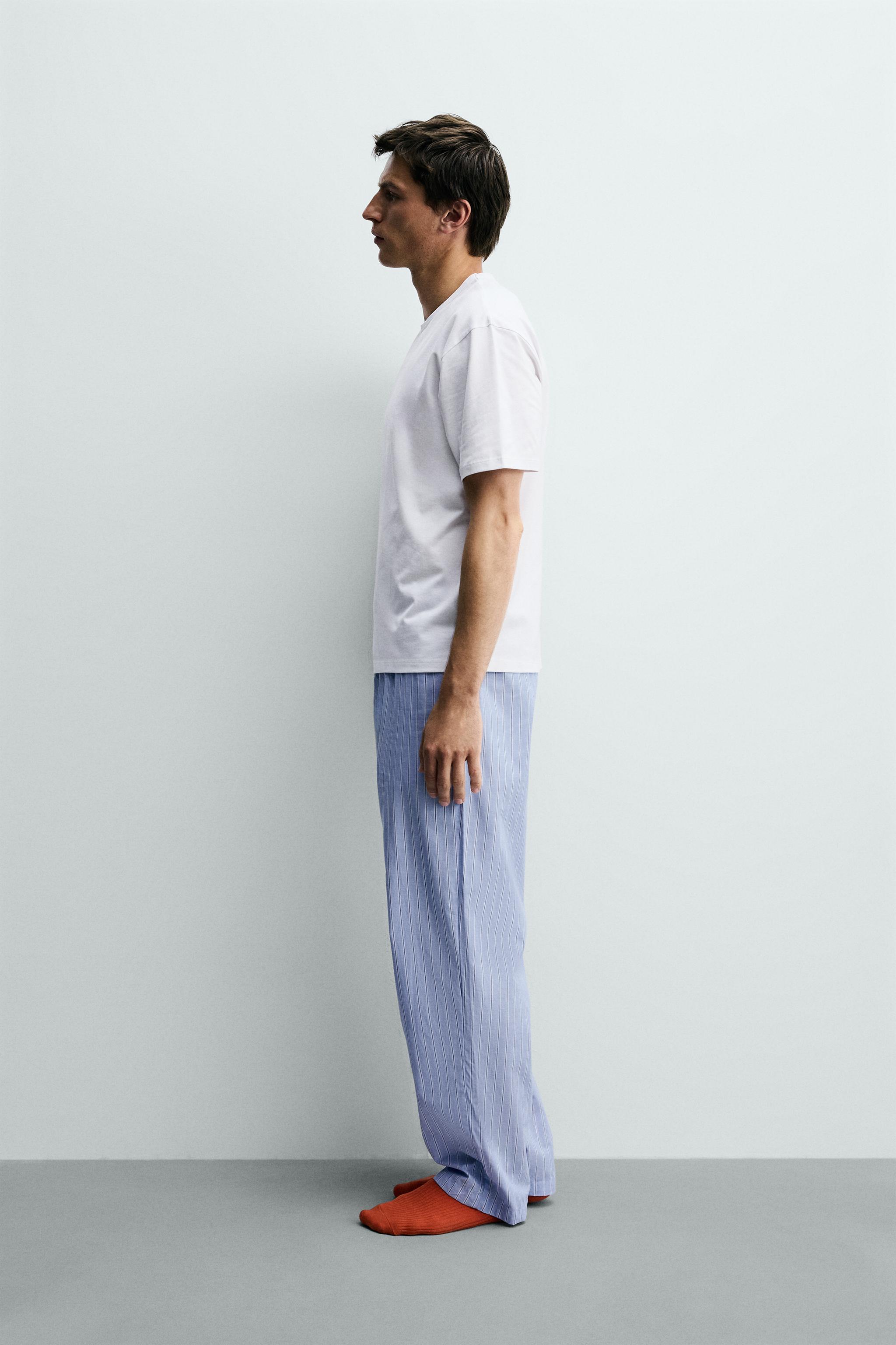 STRIPED PANTS PAJAMA SET